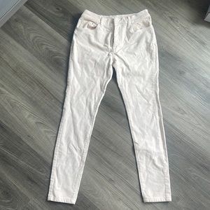 Pink cream amiri corduroy skinny pants